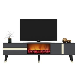 Hanah Home Vania Fireplace - Antracita, Oro